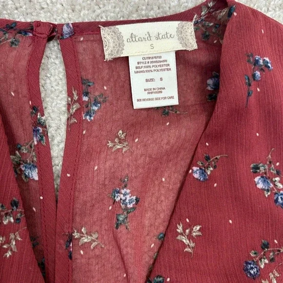 Altar'd State Dress Womens Size Small Floral Long Sleeve Fall Ladies New w Tag - Picture 3 of 11